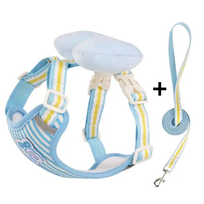 Harnais pour chien avec nœud, laisse anti-traction toutes saisons pour petites races, laisse anti-év