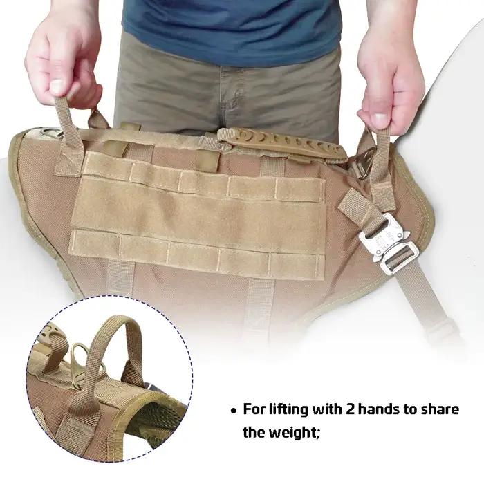 Gilet de harnais pour chiens | En Nylon, tactique militaire pour chiens, harnais pour animaux de com