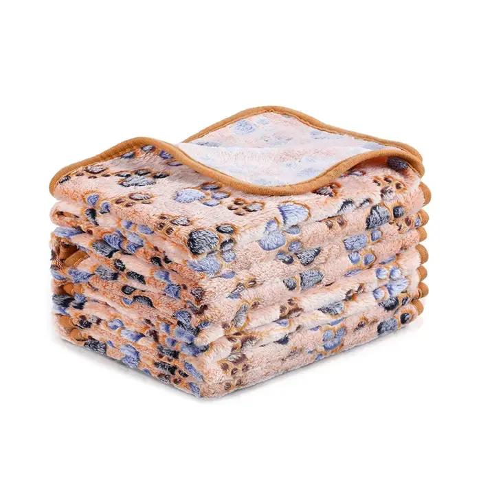 Couverture en Polymères à Motif de Pattes/Éléphant pour Chien et Chat