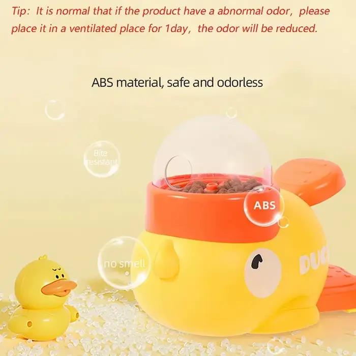 Jouet interactif pour animaux de compagnie en forme de canard, distributeur de nourriture anti-dérapant pour chiots, chiens et chats