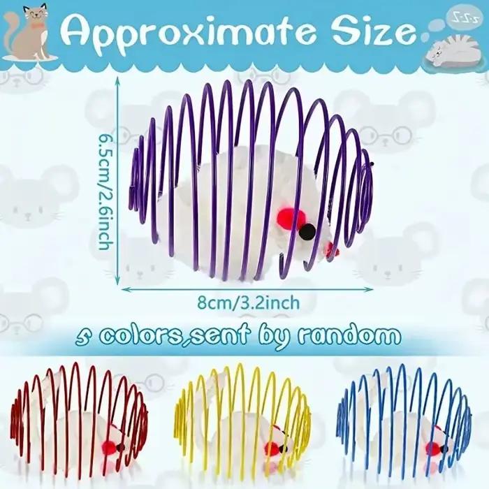 Balles de jouet pour chat, jouets à ressorts extensibles et amusants pour chaton, Rats en cage inter