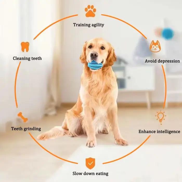 Jouets à mâcher pour chien, nettoyage des dents, boule de collation, en caoutchouc naturel, Super ré