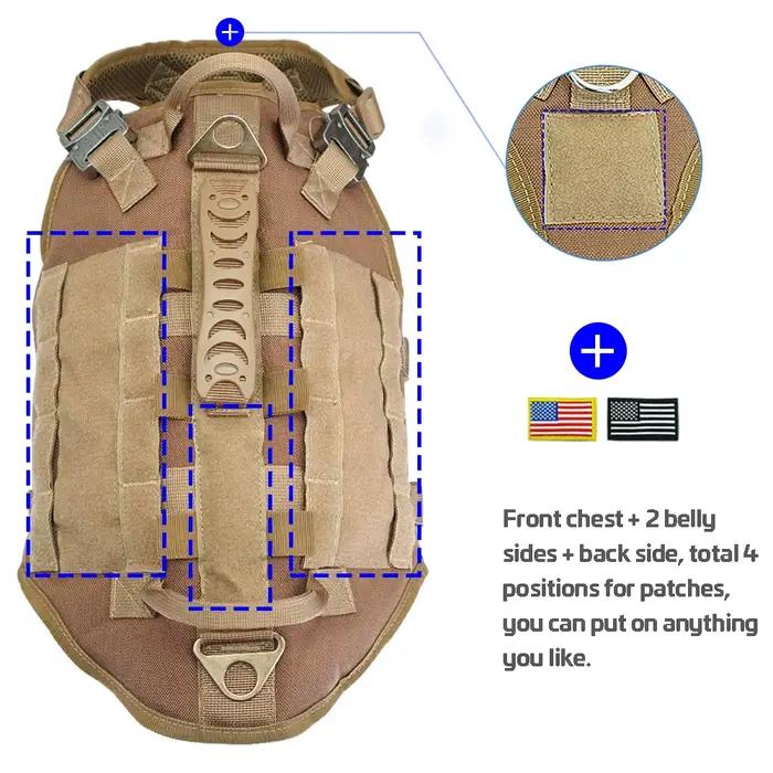 Gilet de harnais pour chiens | En Nylon, tactique militaire pour chiens, harnais pour animaux de com