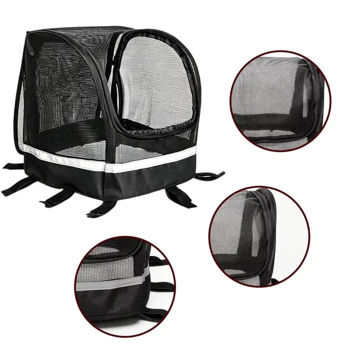 Panier de vélo pour chien, support de guidon de vélo pour animaux de compagnie avec fenêtre, panier de vélo renforcé pour animaux de compagnie pour les voyages quotidiens en plein air.