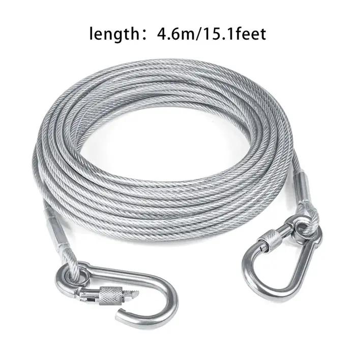 Laisse de câble d'arrimage pour chien à Double tête
