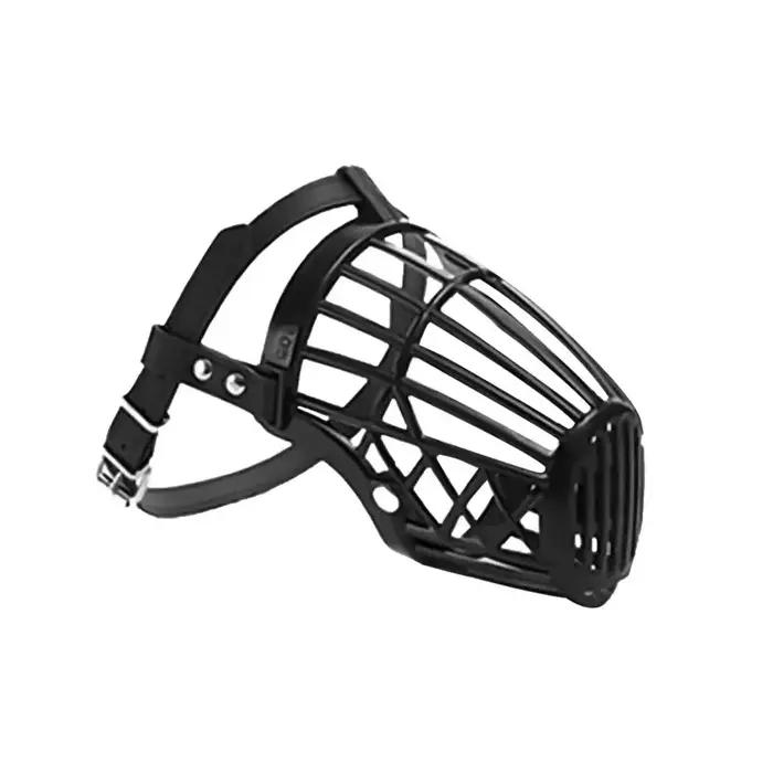 Panier de museau pour chien en plastique et cuir souple