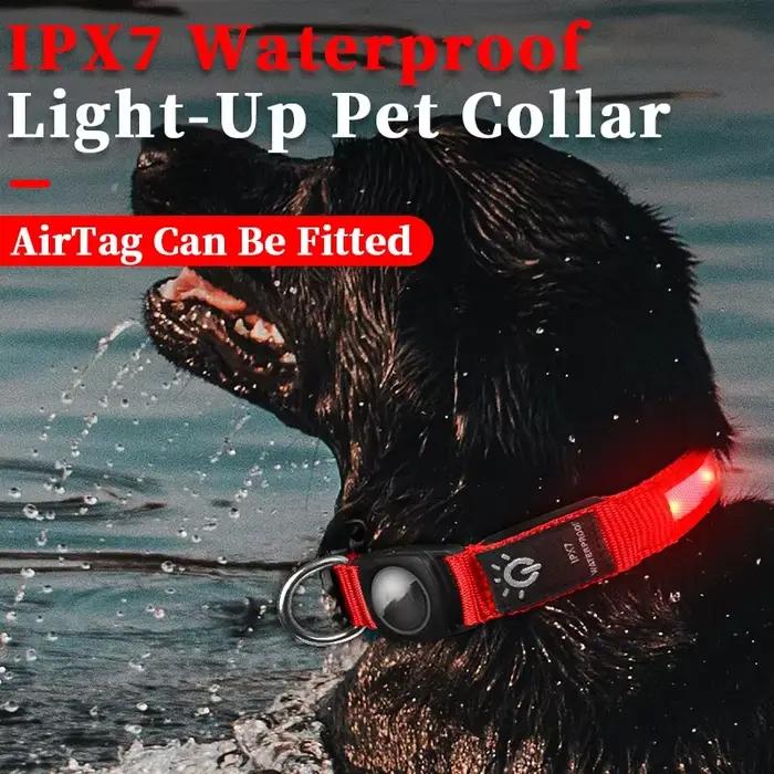 Collier de chien vente chaude Airtag manchon de protection sans positionnement Tracker LED étanche