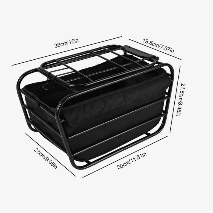 Panier de vélo pour chien, pour porte-bagages arrière, panier de transport portable pour animaux de