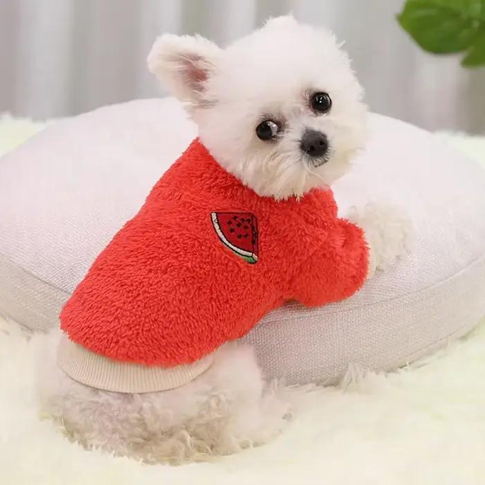 Manteau chaud en peluche pour chiot
