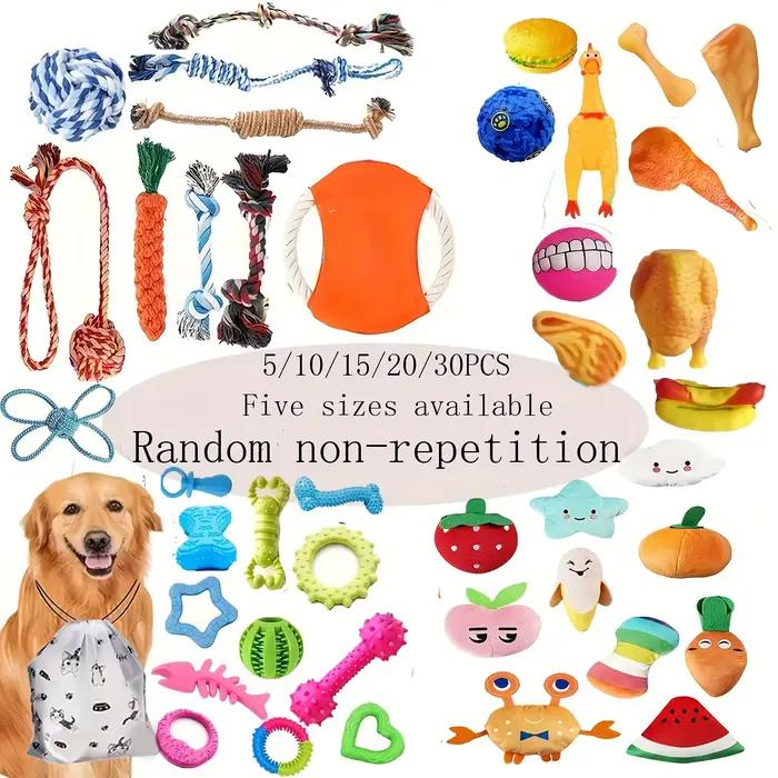 Jouets Interactifs Durables en Coton de Type Aléatoire pour Chiot, Fournitures pour Petits et Moyens