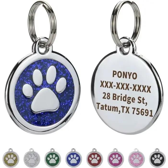 Médaille personnalisée pour collier de chien avec nom gravé