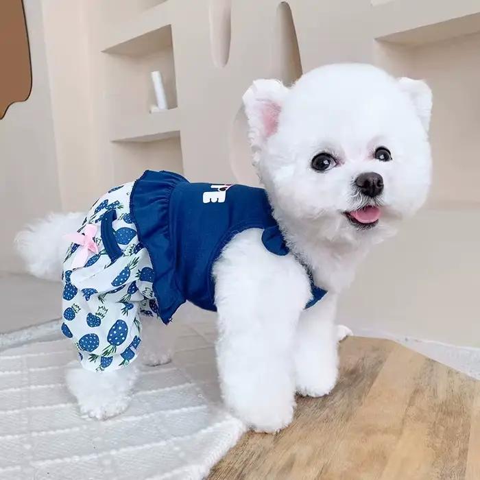 Barboteuses d'été mignonnes pour petits et moyens chiens, vêtements pour animaux de compagnie, panta