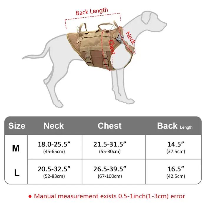 Gilet de harnais pour chiens | En Nylon, tactique militaire pour chiens, harnais pour animaux de com