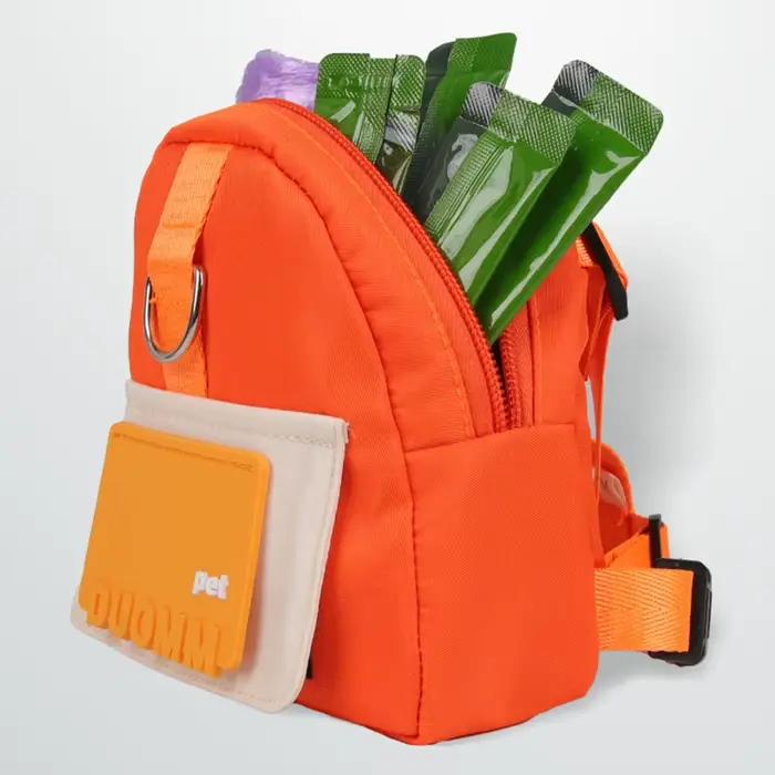Sac à dos étanche pour animaux de compagnie, sac pour chiots avec harnais, collier de voyage en plein air, collations pour chiens, bouledogue français, accessoires pour chiens