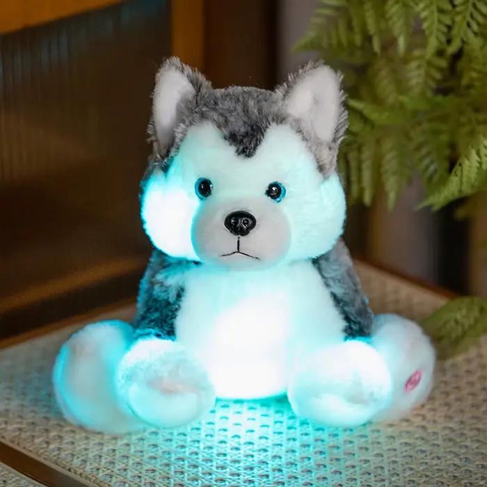 Jouets en peluche pour chiot qui brillent dans le noir