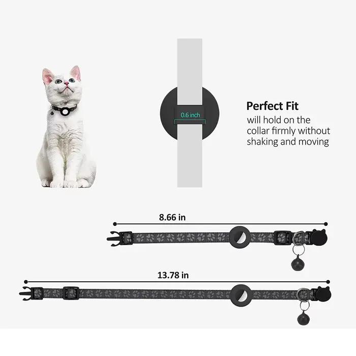 Étui Airtag pour collier de chat, collier en nylon coulé, détecteur GPS pour chien, traqueur de loca