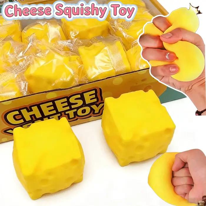 Jouet anti-stress portable en forme de fromage à presser, boule souple à rebond lent pour décoration de bureau, jouet de décompression pour adultes, cadeau