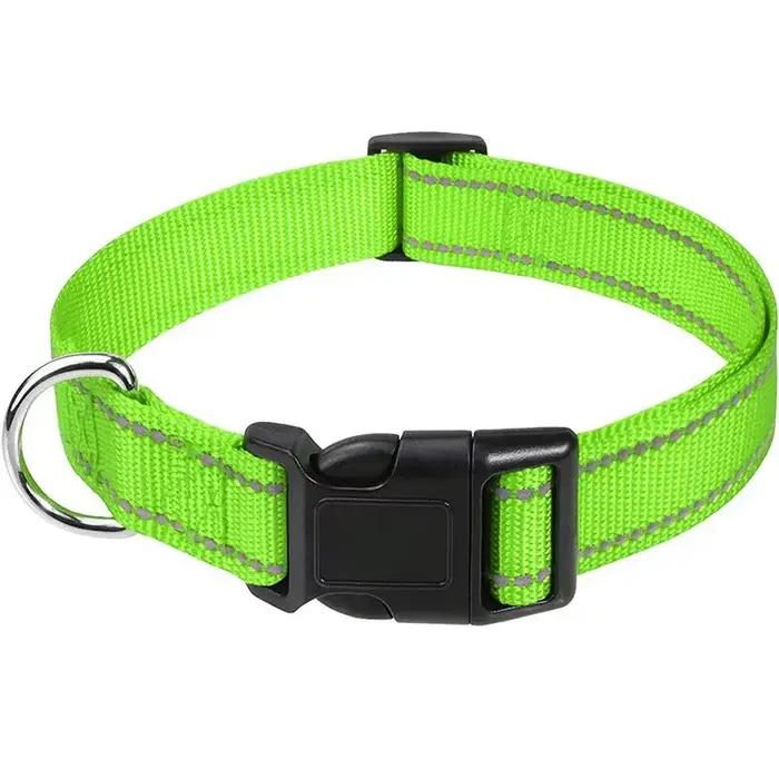 Collier réfléchissant réglable en nylon pour chiens et chats