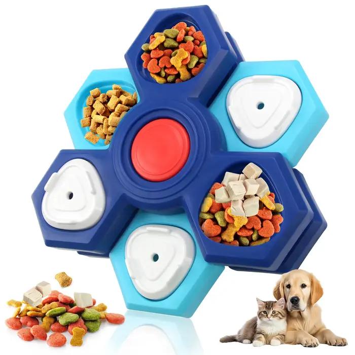 Jouet distributeur de nourriture interactif pour chien, plateau de distribution lente, plastique non toxique, entraînement de l'intelligence, distributeur de friandises, anti-étouffement, soulagement