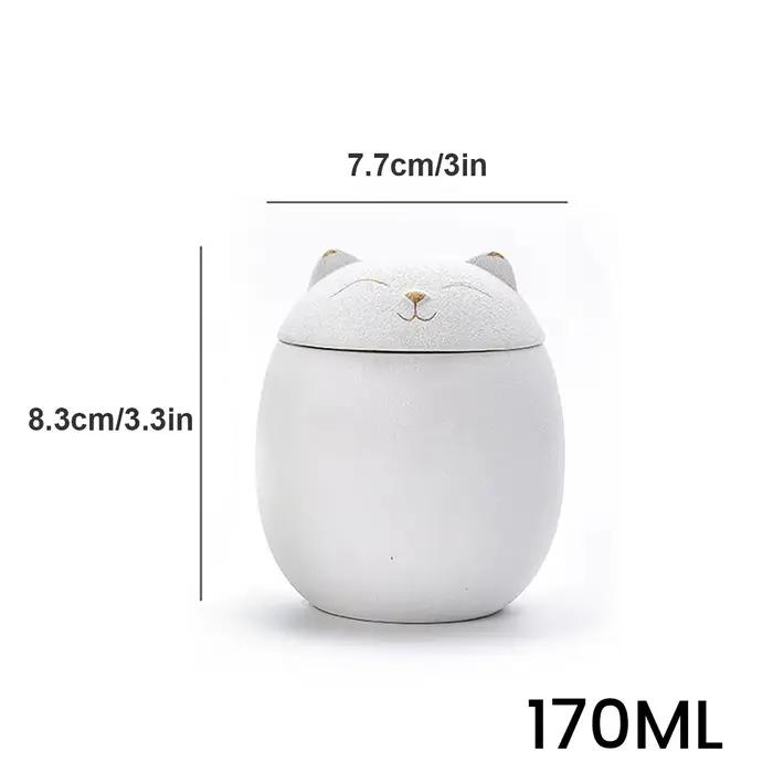 Urne noire/blanche 170/500ml pour cendres d'animaux de compagnie, urnes de crémation commémoratives