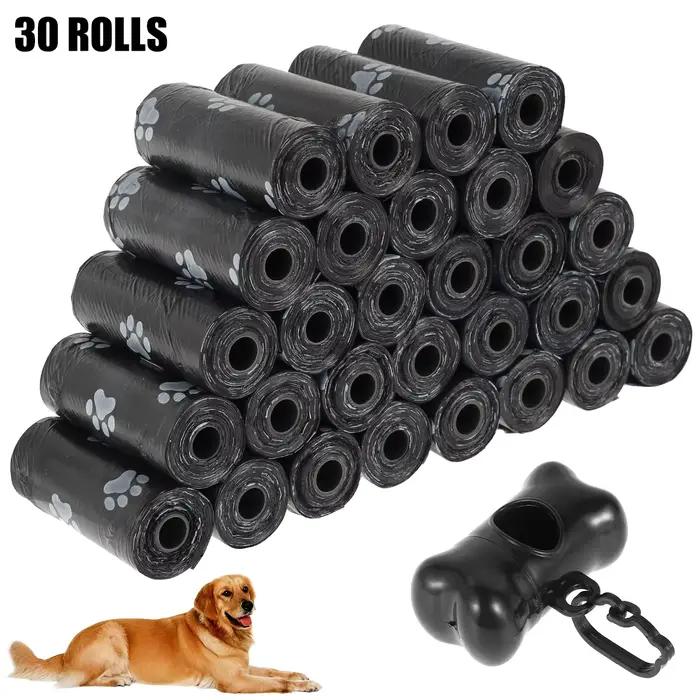 30 rouleaux de sacs à excréments pour chiens, sacs à déchets jetables pour animaux de compagnie, sac