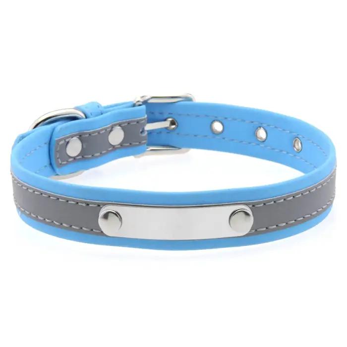 Collier réfléchissant pour animaux de compagnie avec nom personnalisé