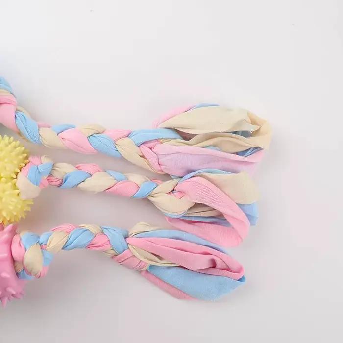 Jouets pour petits chiens, à mâcher, avec nœud TPR, résistant aux morsures, nettoyage des dents mola