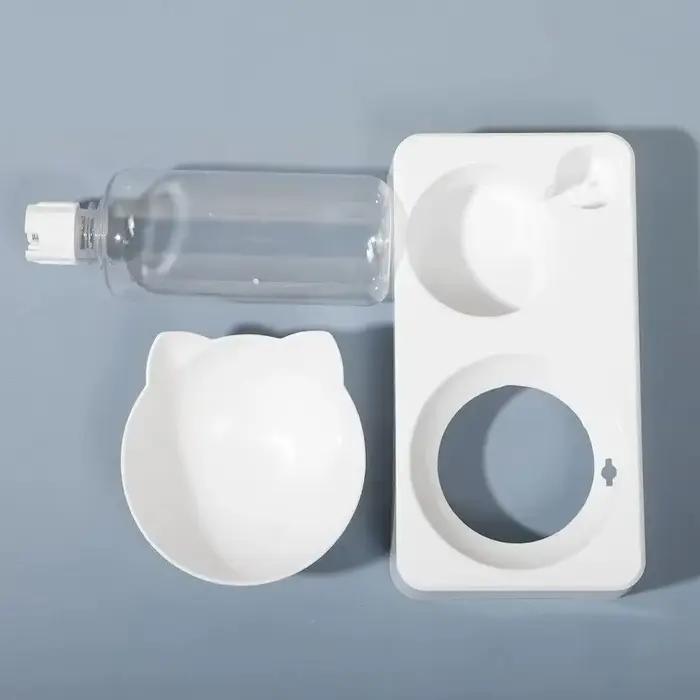 Gamelle à double usage pour animaux de compagnie, inclinaison pour protéger les vertèbres cervicales