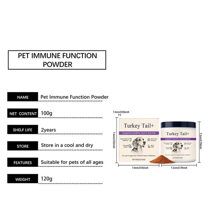 Poudre Probiotique pour Chiens Soin Intestinal Santé Digestive Soutien Immunitaire Saveur Poulet Bœuf Complément Nutritionnel pour Animaux de Compagnie