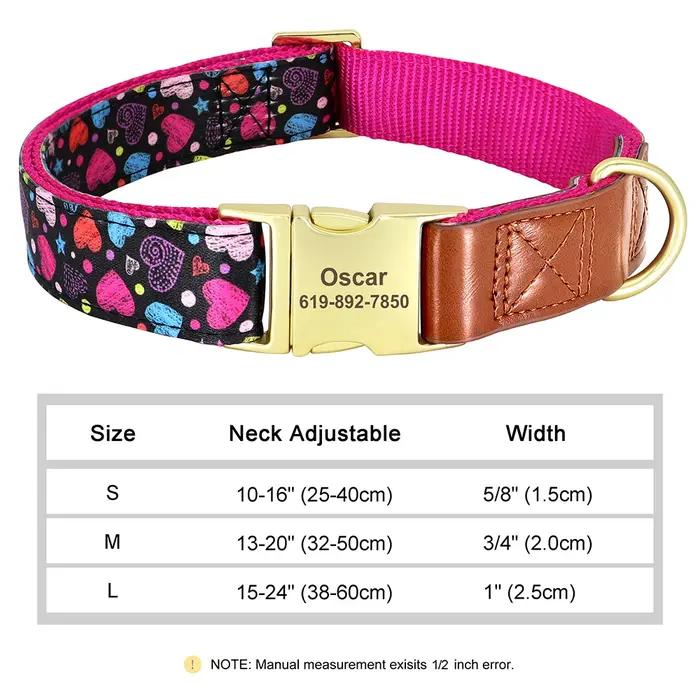 Collier à boucle pour chien personnalisé