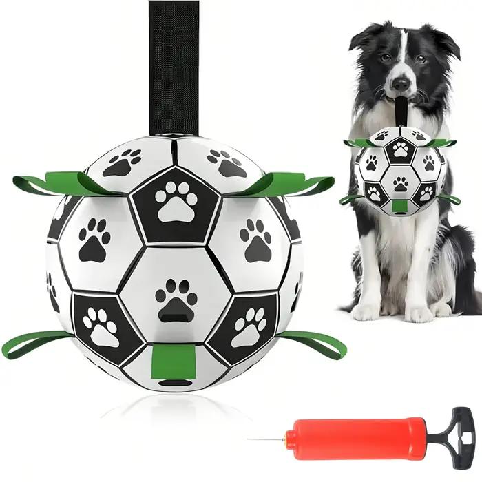 Damaly, jouet interactif de football pour chien avec anneau de poignée