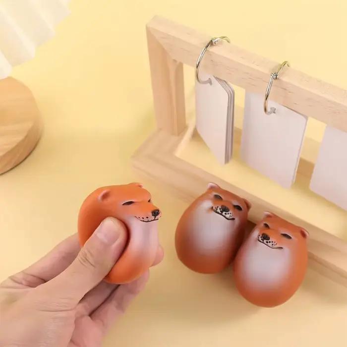Jouet anti-stress Shibako en forme d'œuf de chien réaliste