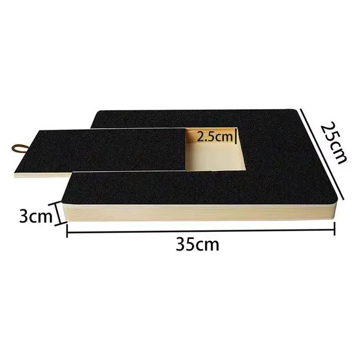 Planche à gratter pour ongles de chien, jouet en bois extractible pour animaux de compagnie avec boî