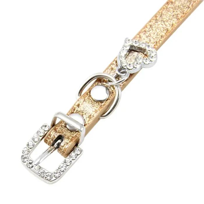 Sangle de cou en cuir souple pour animal de compagnie