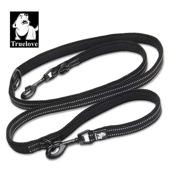 Truelove 7 en 1 multi-usages réglable chien plomb main libre laisse d'entraînement pour animaux de compagnie