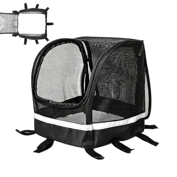 Panier de vélo pour chien, support de guidon de vélo pour chat avec fenêtre, petit panier de vélo po