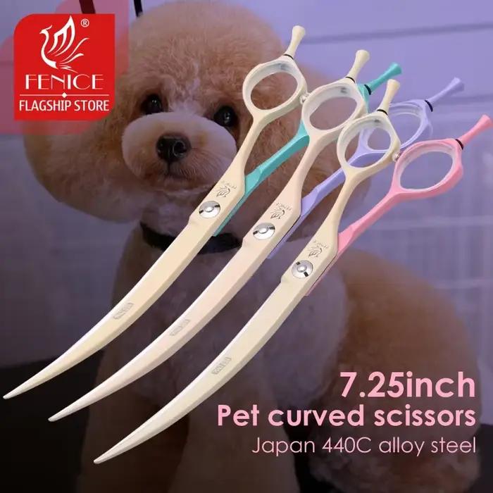 Fenice ciseaux pour chiens 6.25/7.0 pouces ciseaux incurvés ciseaux de toilettage pour animaux de co