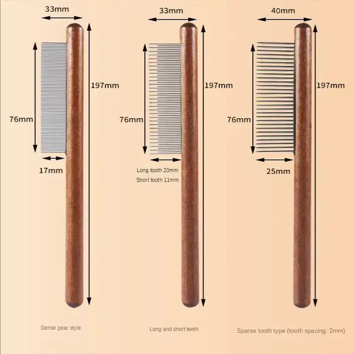 Peigne à puces pour animaux de compagnie, peigne pour chien et chat, outils d'élimination des tiques