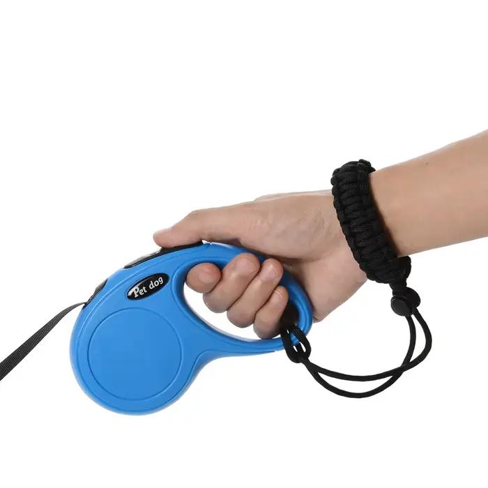 Laisse pour chien mains libres avec sangle de poignet anti-chute réglable
