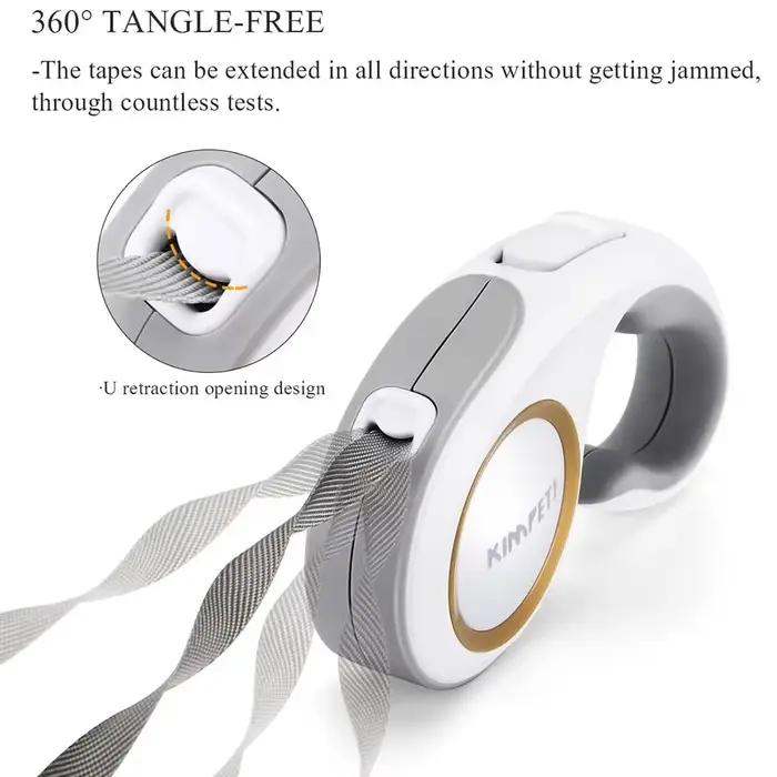 Laisse rétractable en nylon durable pour animaux de compagnie