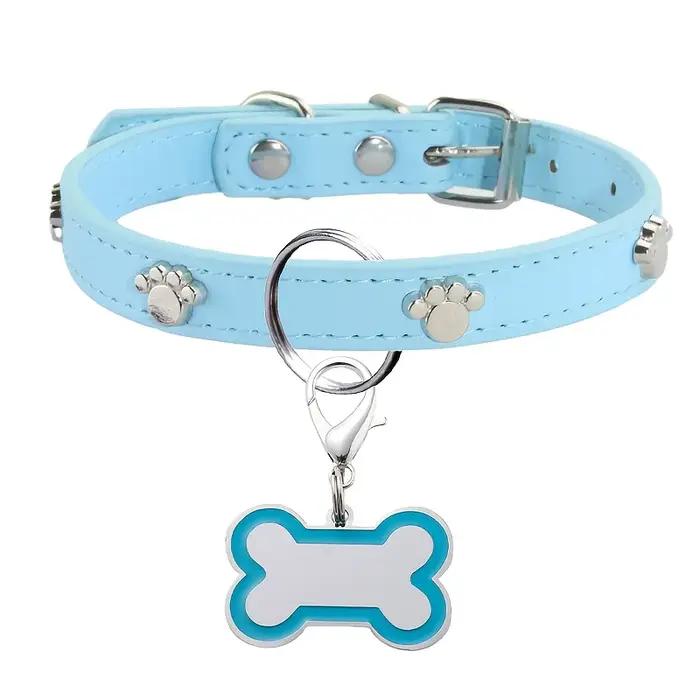 Collier pour chien gravé avec nom et numéro de téléphone