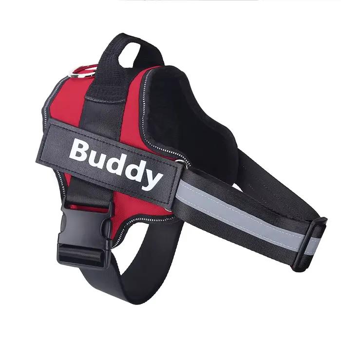 Gilet harnais pour chien respirant et réfléchissant personnalisé, harnais réglable pour animaux de c