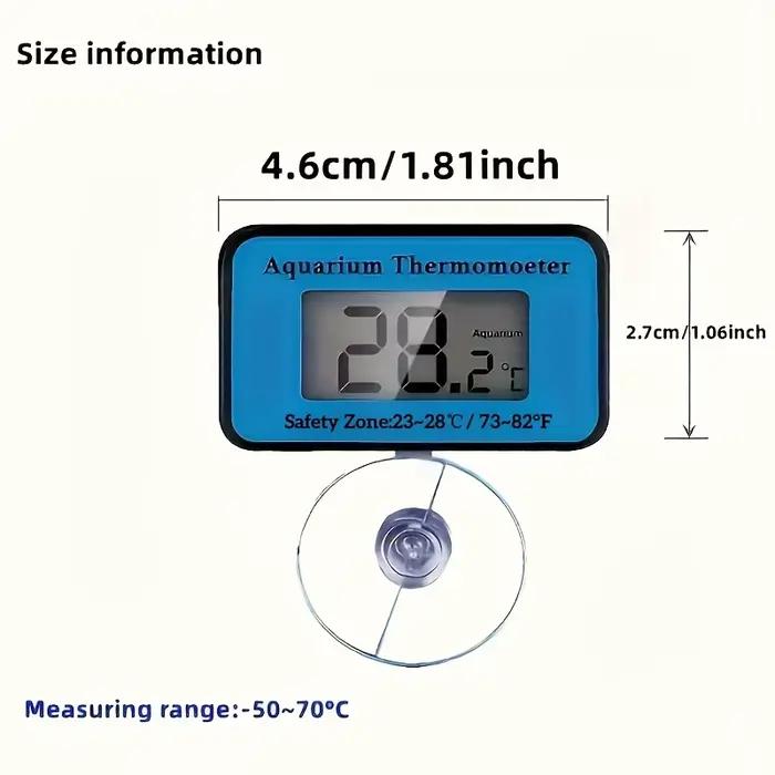 Thermomètre d'aquarium numérique LCD avec sonde ventouse mesure de thermomètre électronique d'eau d'