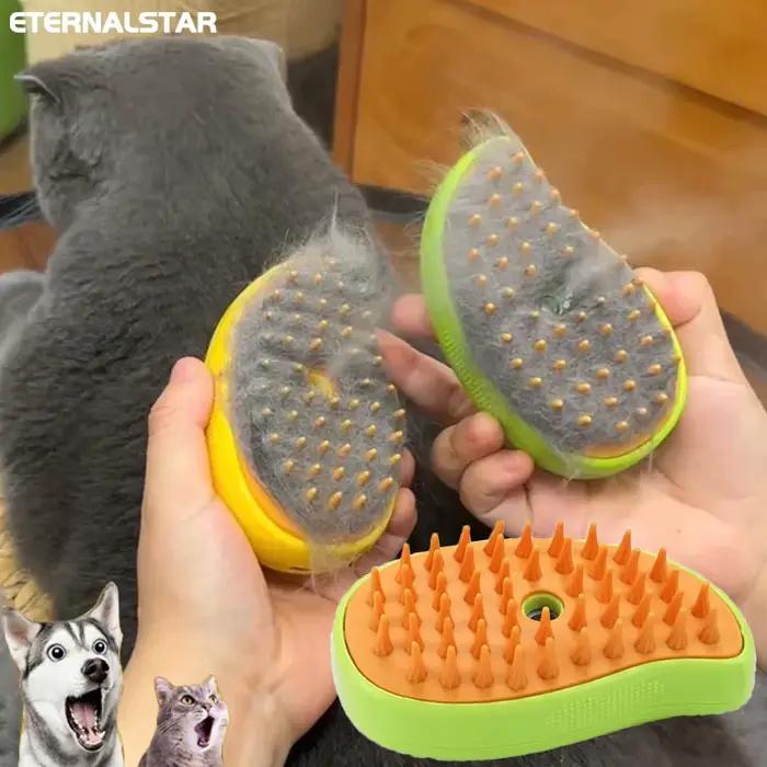 Brosse à vapeur pour chien et chat, pulvérisateur électrique pour Massage, outil de toilettage pour