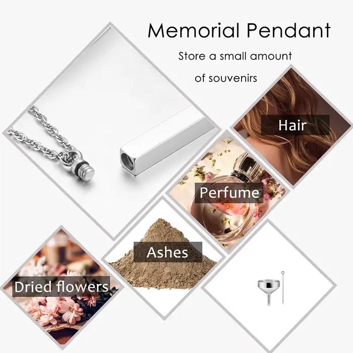 Bijoux de crémation collier d'urne pour cendres pour hommes femmes souvenirs pour cendres colliers p
