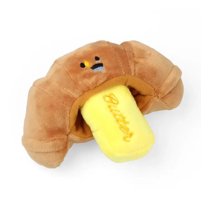 Croissant jouet pour chiens de compagnie en peluche soulager l'ennui chien jouets à mâcher nettoyage des dents race
