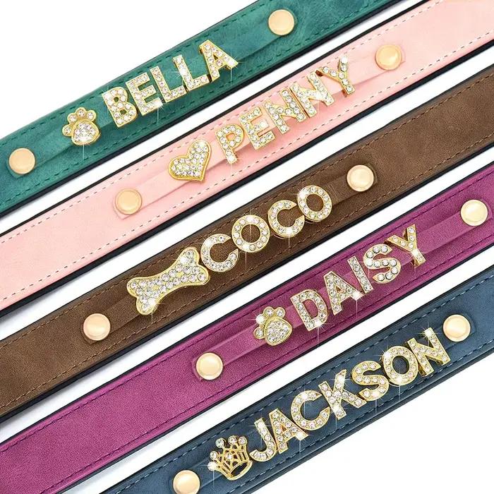 Collier en cuir personnalisé pour petits et moyens chiens