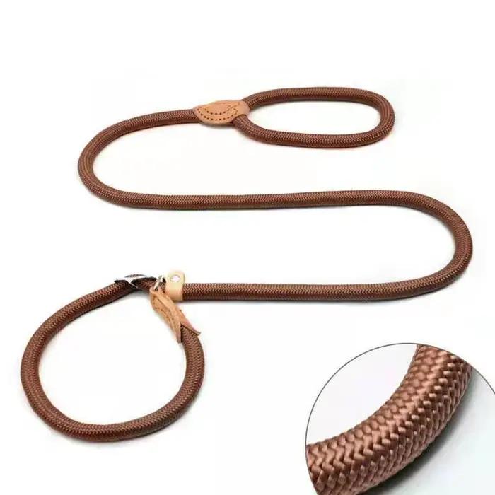 Laisse pour chien, corde antidérapante, laisse en plomb, tressée, robuste, collier à boucle réglable