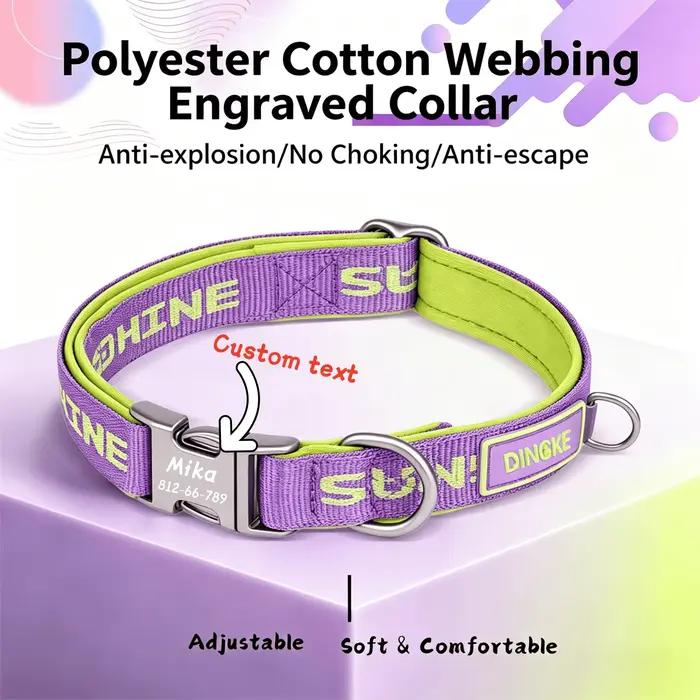 Collier pour animaux de compagnie gravé sur mesure